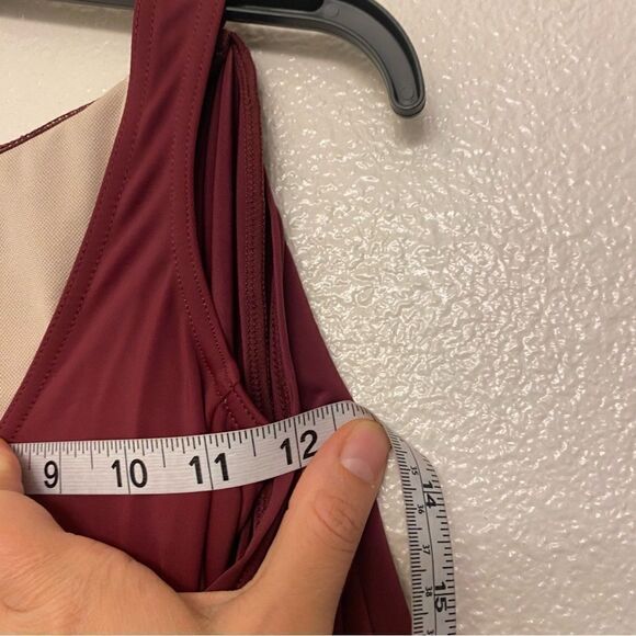 WEISSMAN Elite Dance Costume burgundy romper leotard jumper Islands MJ11095 IC - Picture 6 of 9